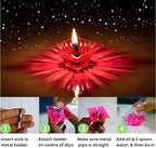 3D Colorful Reflection Diyas (Pack of 10)